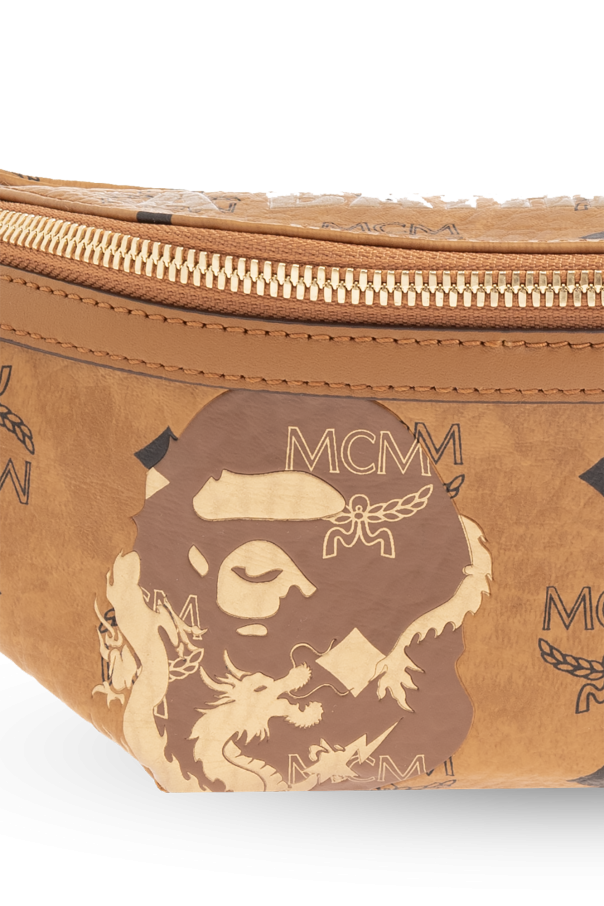 Brown MCM x BAPE MCM SchaferandweinerShops Zimbabwe Coccinelle buckle detail tote bag